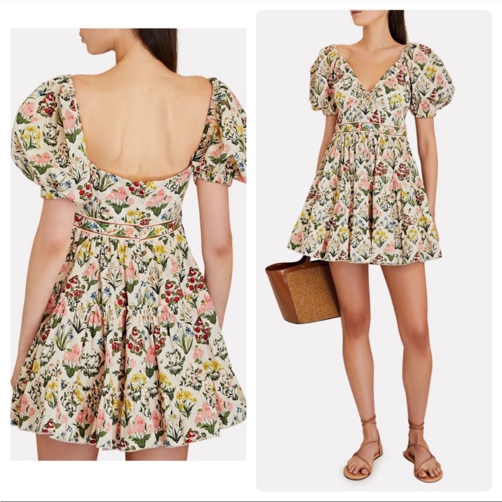 AGUA BY AGUA BENDITA Manzanilla Floral Tiered Dress